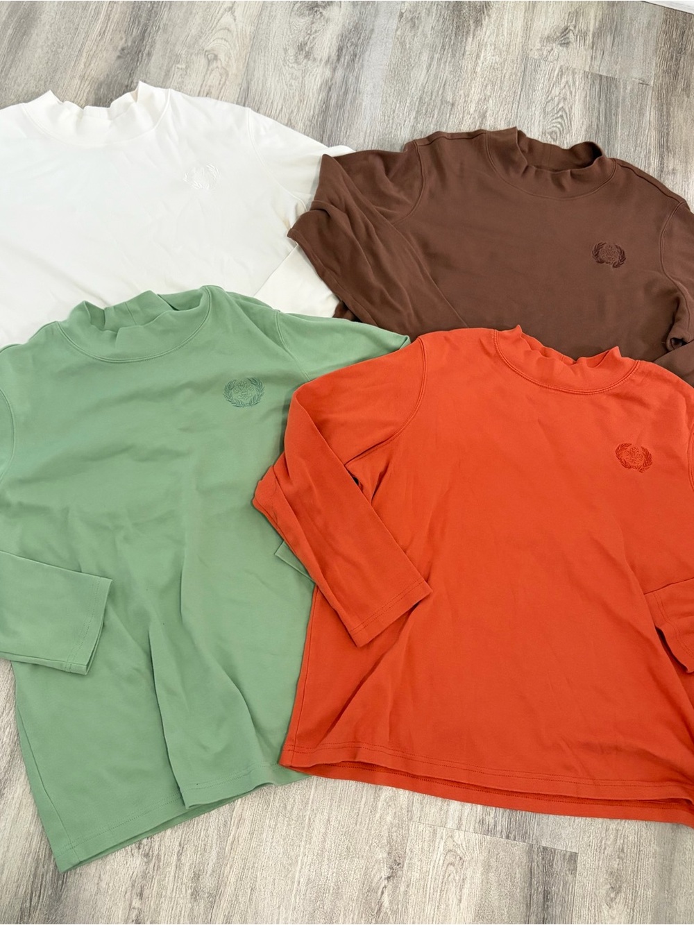Lot Of 4 Blair Long Sleeve Mock Turtleneck Women's 2XL 90s Cottage Fall